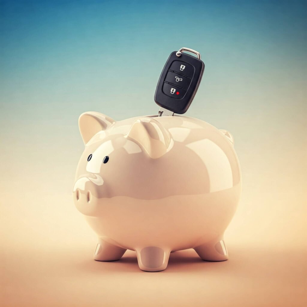 Piggy Bank Car Key: