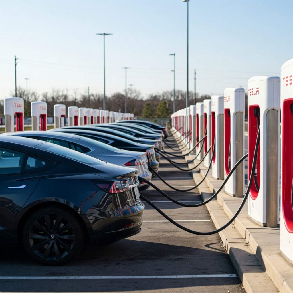 Tesla Supercharger Station