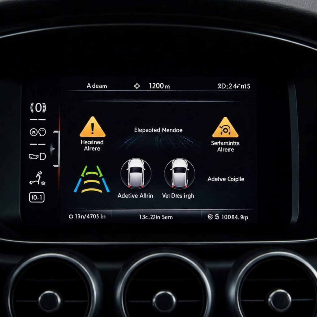 ADAS Dashboard Icons: Simple and directly describes the image