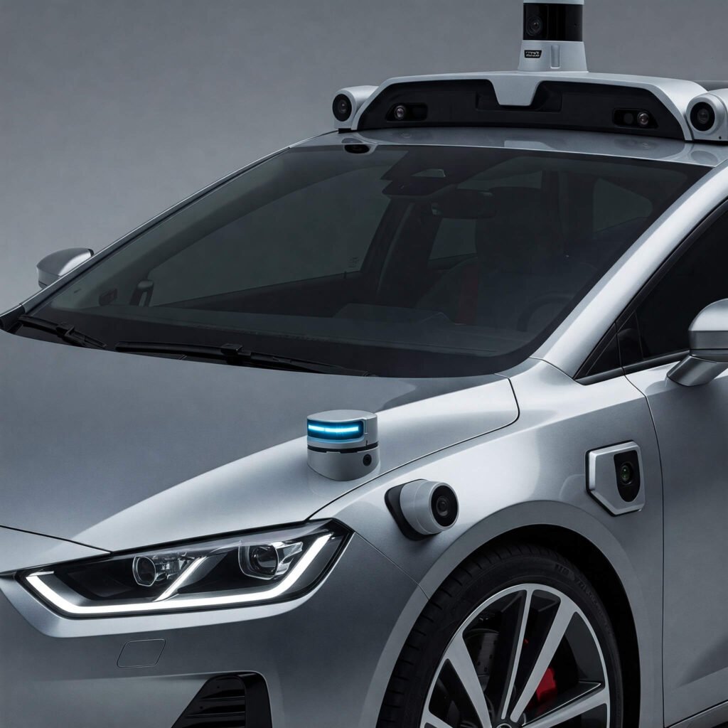 AI Car Sensors Closeup
