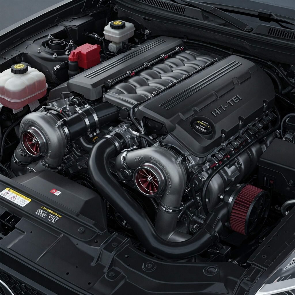 Powerful SUV Engine Close-Up
