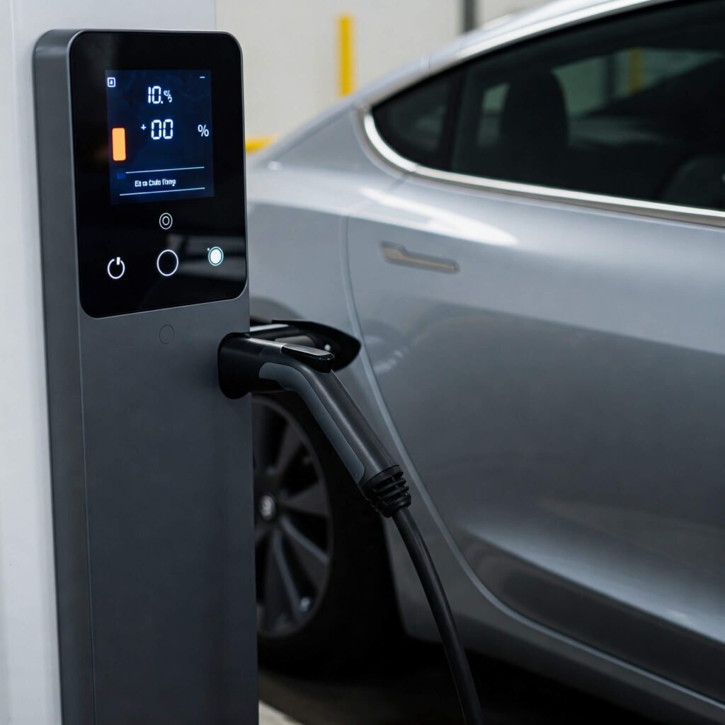 DC fast charging in progress