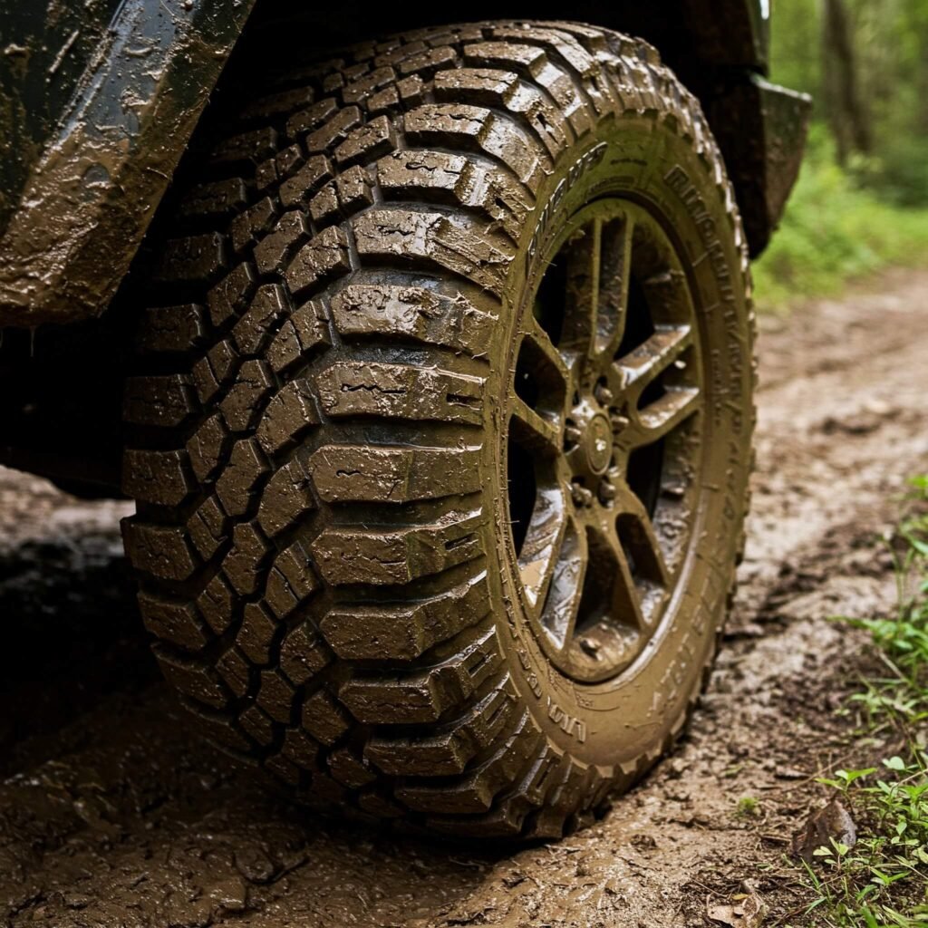 Off-Road Tire in Mud